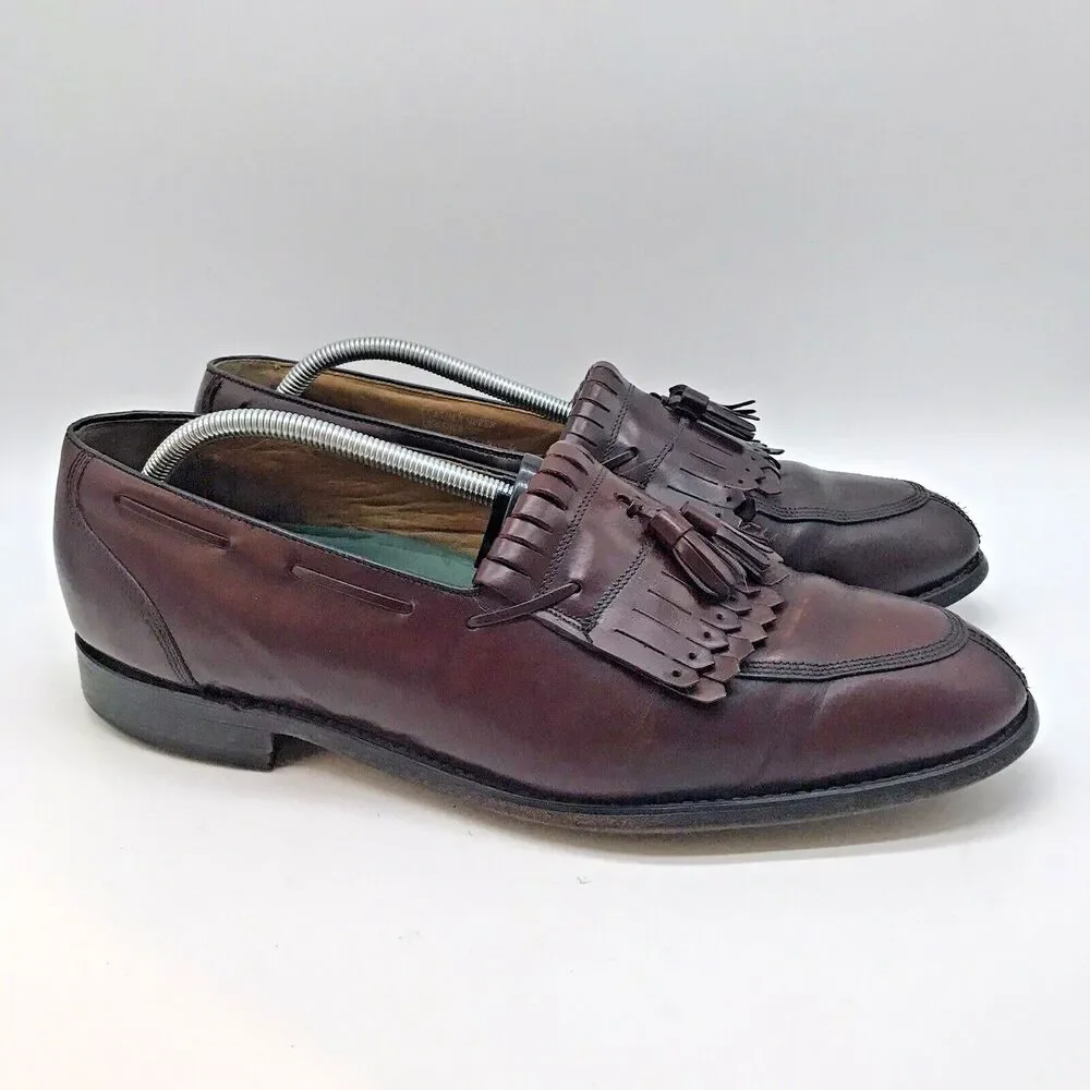 Hanover Master Flex 2518 Loafers Burgundy Leather Tassel Kiltie Shoe Mens 13 D/B